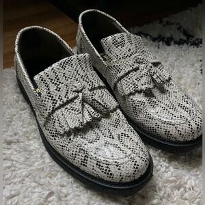 Snakeskin George Cox tassel loafers